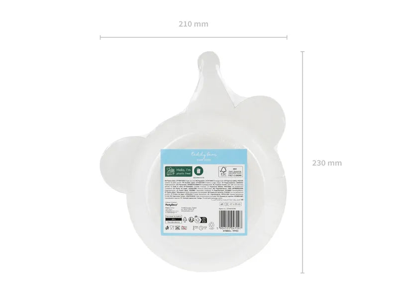 Bärenteller 21cm 6Stück