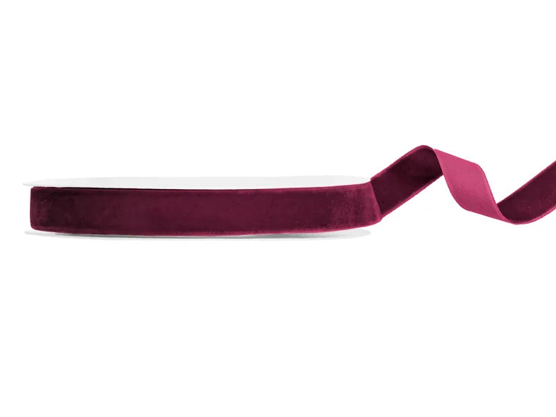 Bordeaux Rotes Band Velours 10m