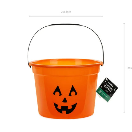 Halloween Eimer Orange Kürbis 20,5cm