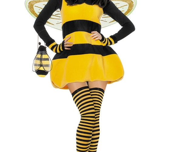 PARTY DISCOUNT Damen-Kostüm Bienen-Frack – Gelb/Schwarz Gestreift Mit Margeritenblüte – Größe 50–52 – Perfekt Für Karneval & Faschingspartys PARTY DISCOUNT Damen-Kostüm Bienen-Frack – Gelb/Schwarz Gestreift Mit Margeritenblüte – Größe 50–52 – Perfekt Für Karneval & Faschingspartys
