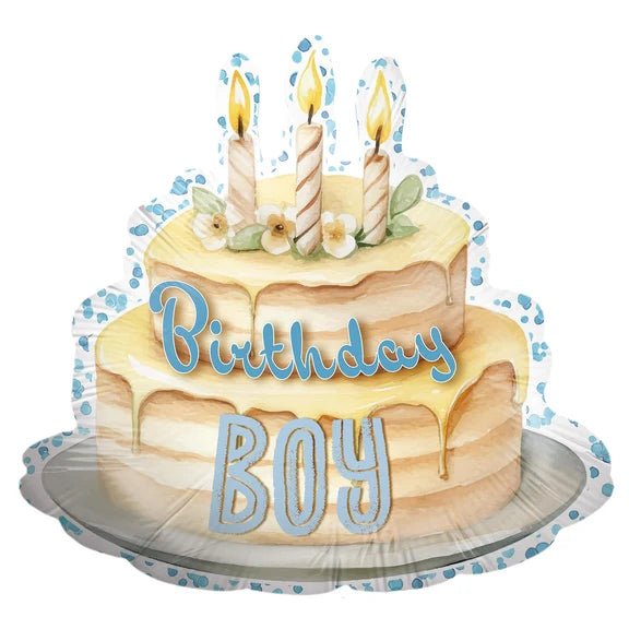 Birthday Boy Helium Ballon Taart Leeg 70cm van VDV Benefit koop je bij Partywinkel
