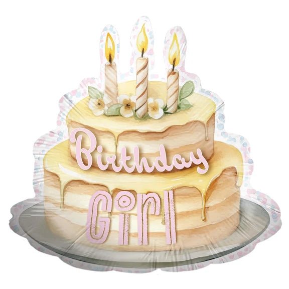 Birthday Girl Helium Ballon Taart Leeg 70cm van VDV Benefit koop je bij Partywinkel