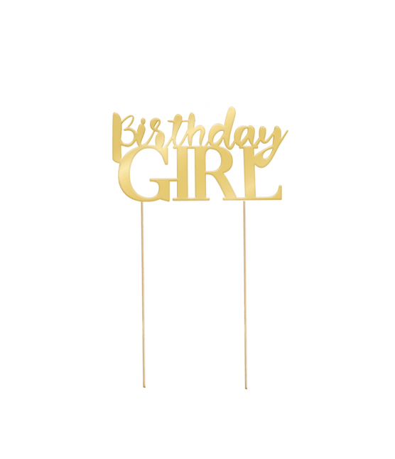 Birthday Girl Taarttopper Goud van Paper Dreams koop je bij Partywinkel