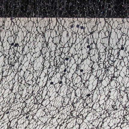 SCHWARZES GLITZERNDES TISCHBAND 10CM X 5M