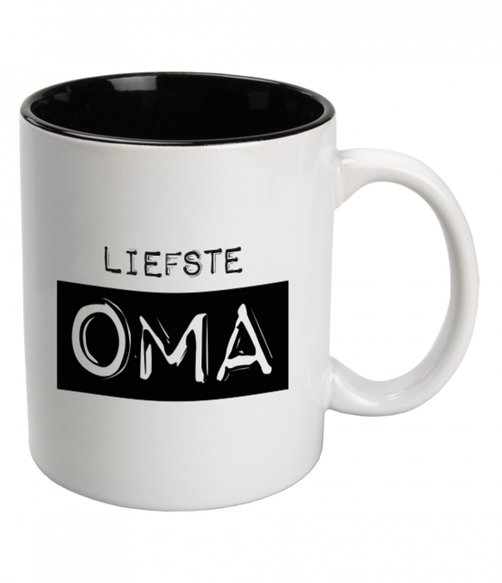 Liebste Oma Tasse Weiß aus Keramik Liebste Oma 12cm