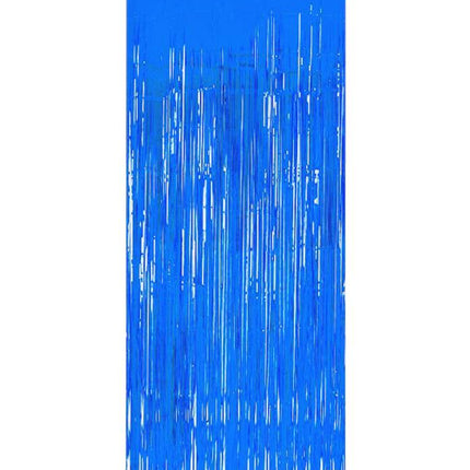 Blauw Deurgordijn Folie 2m - Partywinkel - 8714572092142