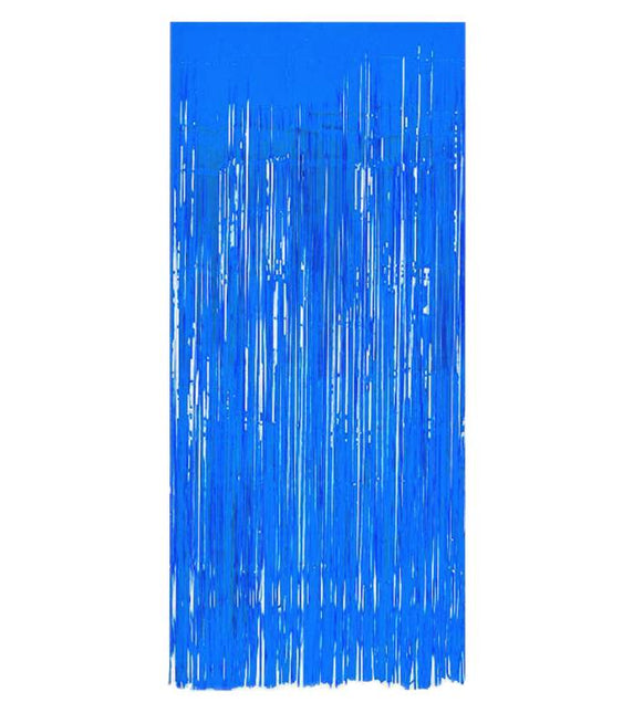 Blauw Deurgordijn Folie 2m - Partywinkel - 8714572092142
