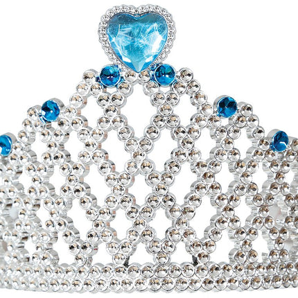 Blauw Zilveren Tiara Kind - Partywinkel - 8434077230046