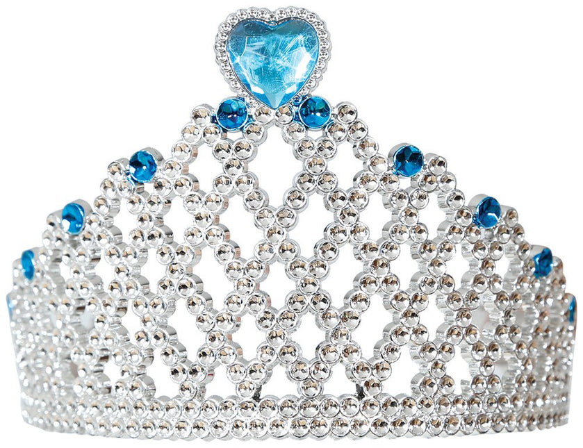 Blauw Zilveren Tiara Kind - Partywinkel - 8434077230046