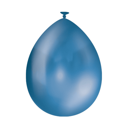 Blauwe Ballonnen Metallic 30cm 10st - Partywinkel - 8716764243998
