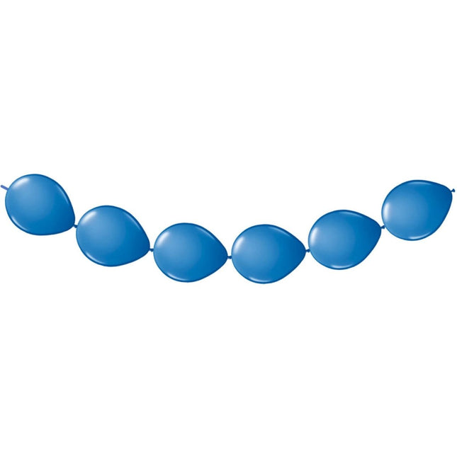 Blauwe Ballonnenslinger 3m 8st - Partywinkel - 8714572084512