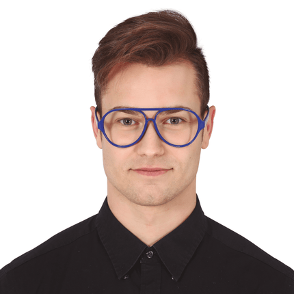 Blauwe Bril Zonder Glazen van Fiestas Guirca koop je bij Partywinkel