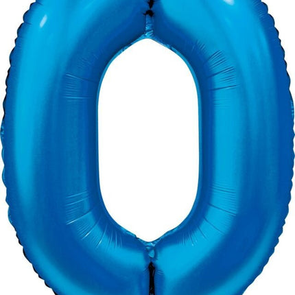 Blauwe Cijfer Ballon 0 Jaar Glans 86cm van WeFiesta koop je bij Partywinkel