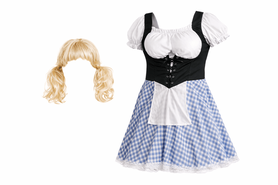 Blauwe Dirndl Jurk Oktoberfest Heren van Partychimp koop je bij Partywinkel