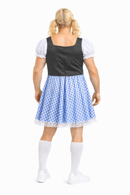 Blauwe Dirndl Jurk Oktoberfest Heren van Partychimp koop je bij Partywinkel