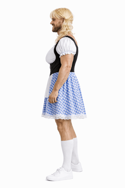 Blauwe Dirndl Jurk Oktoberfest Heren van Partychimp koop je bij Partywinkel
