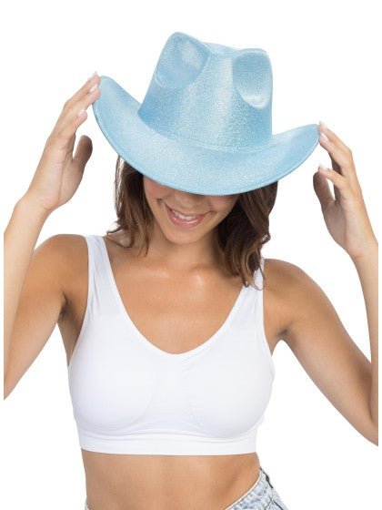 Blauwe Glitter Cowboyhoed van CHAKS koop je bij Partywinkel