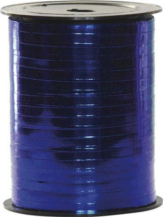 Blauwe Lint 5Mm Metallic 250m van Haza Witbaard koop je bij Partywinkel