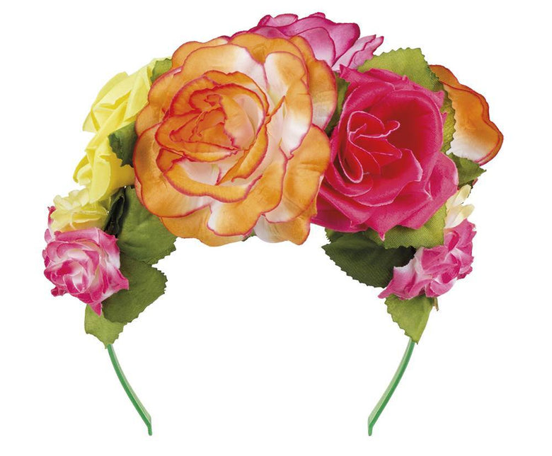 Bloemen Haarband Diadeem - Partywinkel - 8712026522191