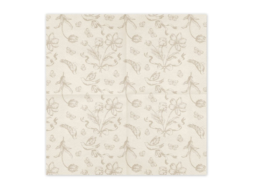 Bloemen Servetten 33cm 12st van Partydeco koop je bij Partywinkel