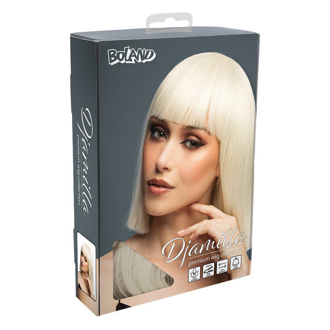 Blonde Pruik Bob Met Pony van Boland koop je bij Partywinkel