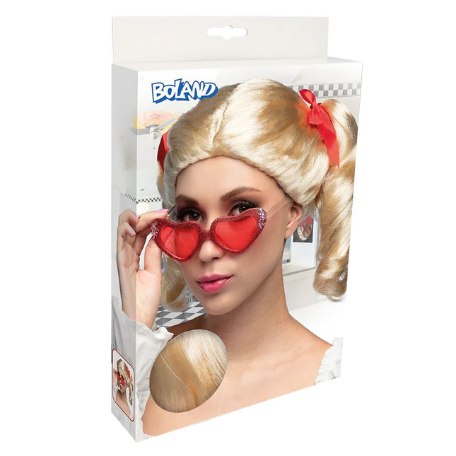Blonde Pruik Staartjes van Boland koop je bij Partywinkel