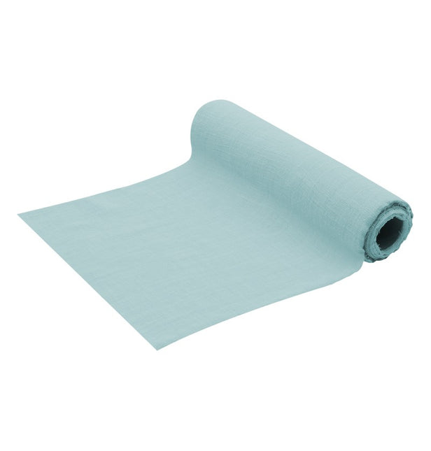 Hellblauer Tischläufer Baumwolle 5m