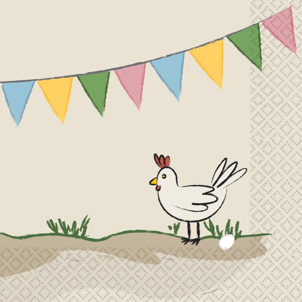 Boerderij Servetten 25cm 16st van Riethmueller koop je bij Partywinkel