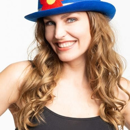 Bolhoed Clown Blauw van Partychimp koop je bij Partywinkel