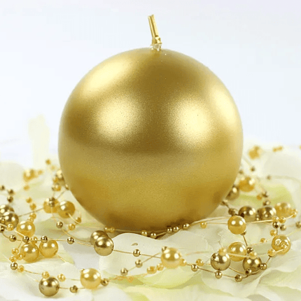Bolkaarsen Goud Metallic 8cm 6st van Partydeco koop je bij Partywinkel