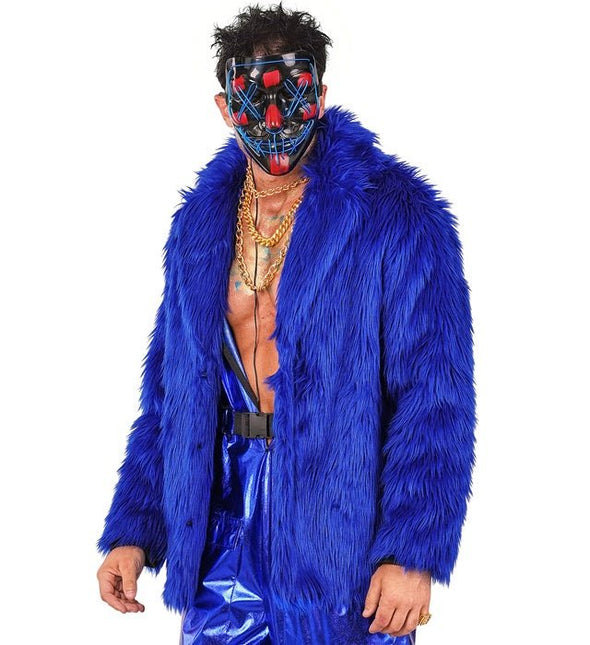 Bontjas Pluche Blauw van Widmann koop je bij Partywinkel