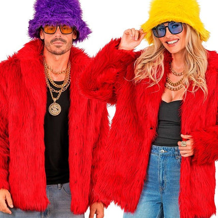 Bontjas Pluche Rood van Widmann koop je bij Partywinkel