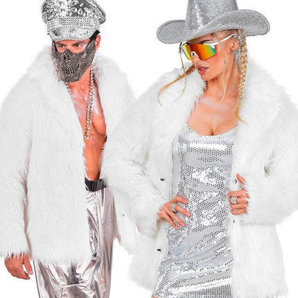 Bontjas Pluche Wit van Widmann koop je bij Partywinkel