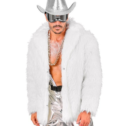 Bontjas Pluche Wit van Widmann koop je bij Partywinkel