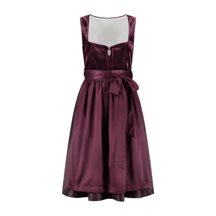 Bordeaux Rode Dirndl Jurk Oktoberfest 2 delig van Haus Huberts koop je bij Partywinkel