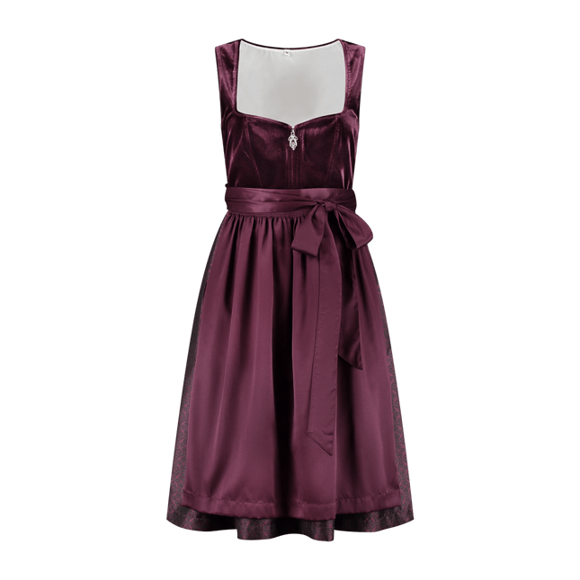 Bordeaux Rode Dirndl Jurk Oktoberfest 2 delig van Haus Huberts koop je bij Partywinkel
