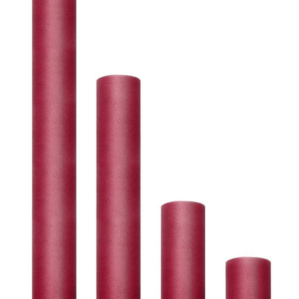 Bordeaux Rode Tule Rol 15cm 9m van Partydeco koop je bij Partywinkel