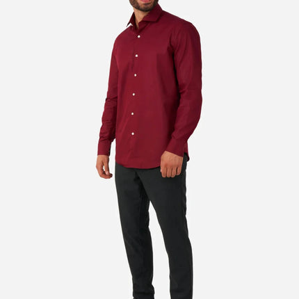 Bordeaux Rood Overhemd Heren OppoSuits van OppoSuits koop je bij Partywinkel