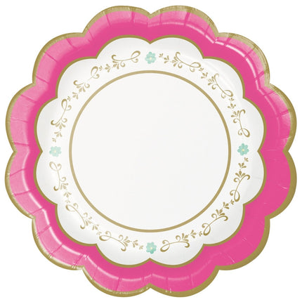 Borden Bloemen 18cm 8st van Creative Converting koop je bij Partywinkel