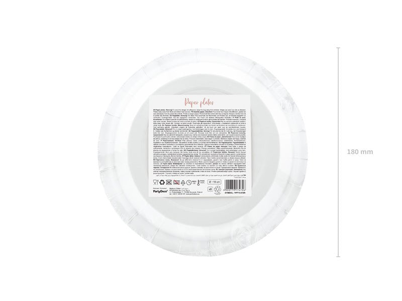 Borden Happy Birthday Rose Goud 18cm 6st van Partydeco koop je bij Partywinkel