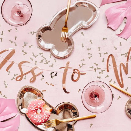 Borden Piemel Rose Goud 26,5cm 6st van Partydeco koop je bij Partywinkel