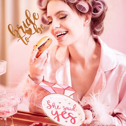 Borden Ring She Said Yes 18cm 6st van Partydeco koop je bij Partywinkel