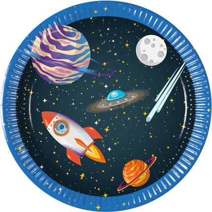 Borden Ruimtevaart 20cm 8st van Procos koop je bij Partywinkel