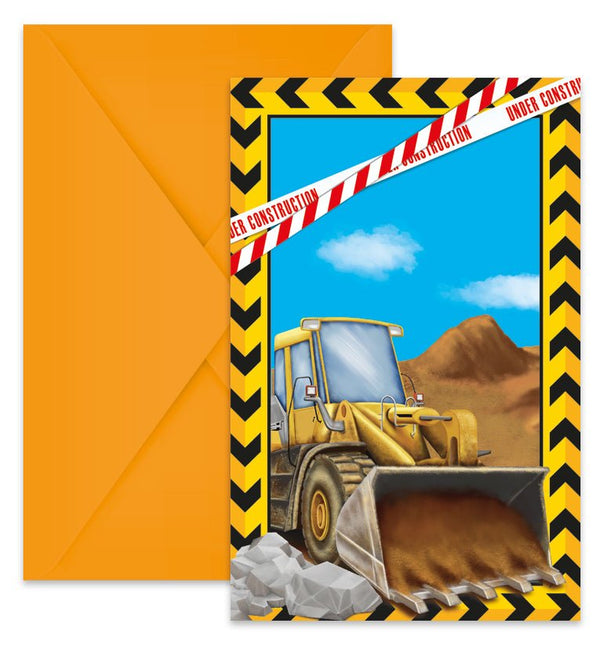 Bouw Uitnodigingen 6st van Procos koop je bij Partywinkel