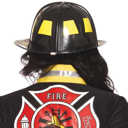 Brandweer Helm Zwart Fire Chief - Partywinkel - 714718408026