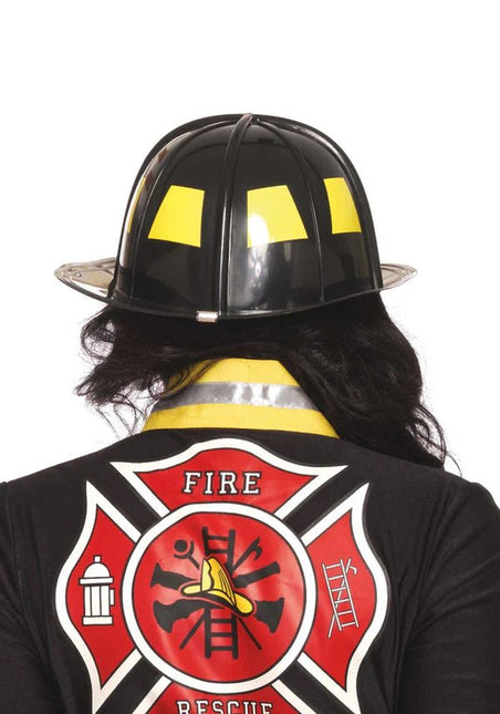 Brandweer Helm Zwart Fire Chief - Partywinkel - 714718408026