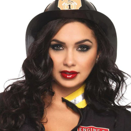 Brandweer Helm Zwart Fire Chief - Partywinkel - 714718408026
