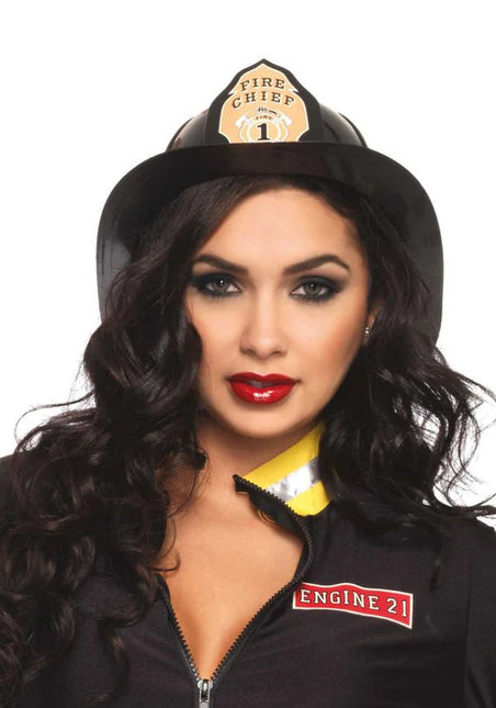 Brandweer Helm Zwart Fire Chief - Partywinkel - 714718408026