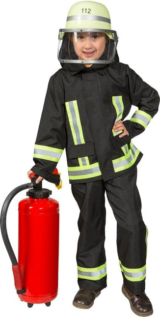 Brandweerman Kostuum – Zwart van Orlob koop je bij Partywinkel