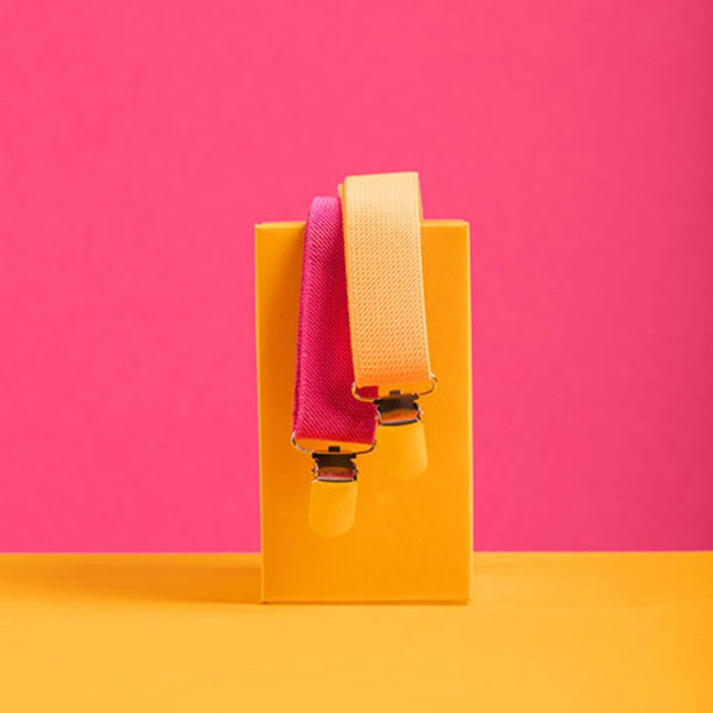 Bretels Colorblock Oranje/Roze van Folat koop je bij Partywinkel